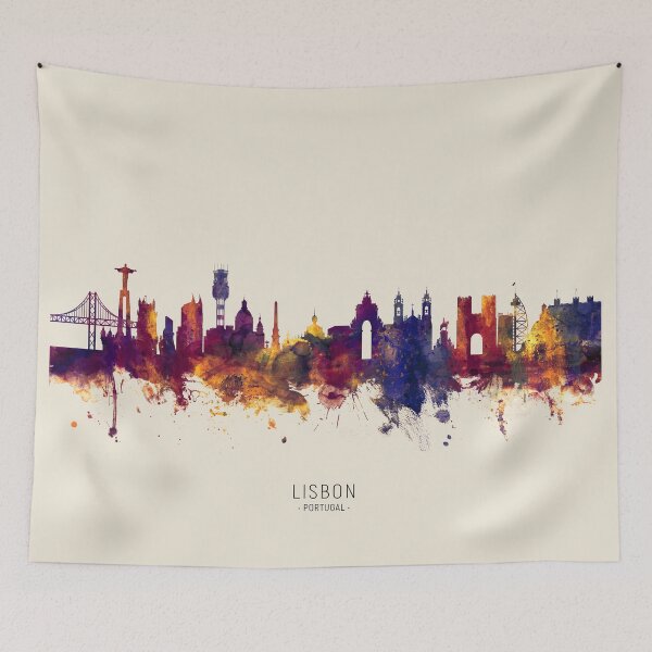 Item preview, Lisbon Portugal Skyline designed and sold by ArtPrints.