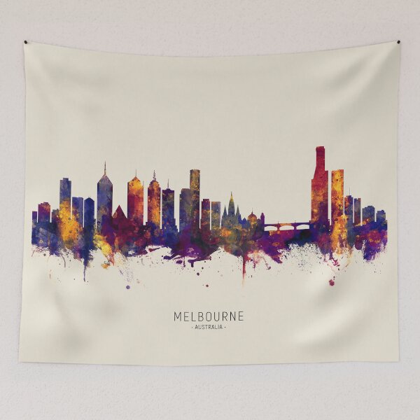 Item preview, Melbourne Australia Skyline designed and sold by ArtPrints.