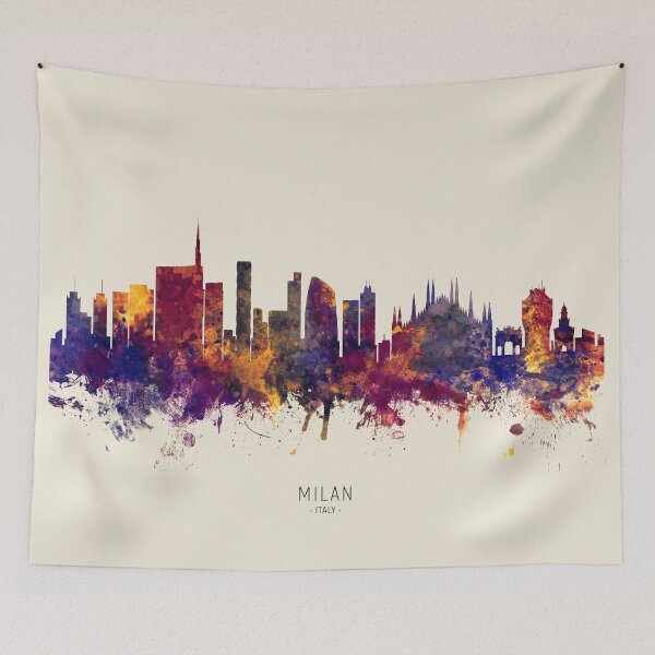 Aperçu de l'œuvre Milan Italy Skyline créée et vendue par ArtPrints.