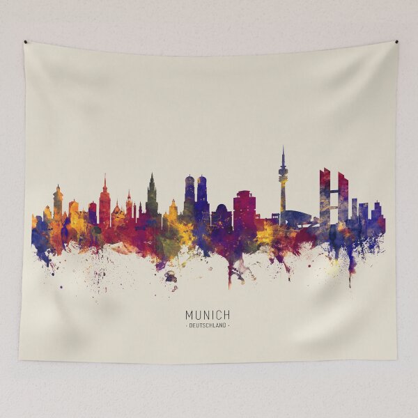 Item preview, Munich Germany Skyline designed and sold by ArtPrints.