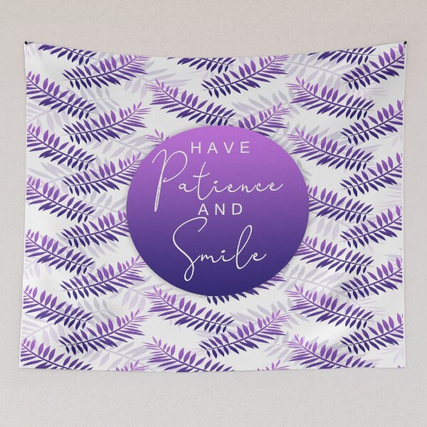 Item preview, Have Patience and Smile - violet designed and sold by Yesido.
