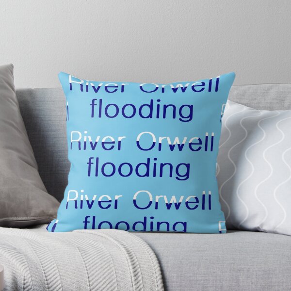 River Orwell flooding #01 Throw Pillow