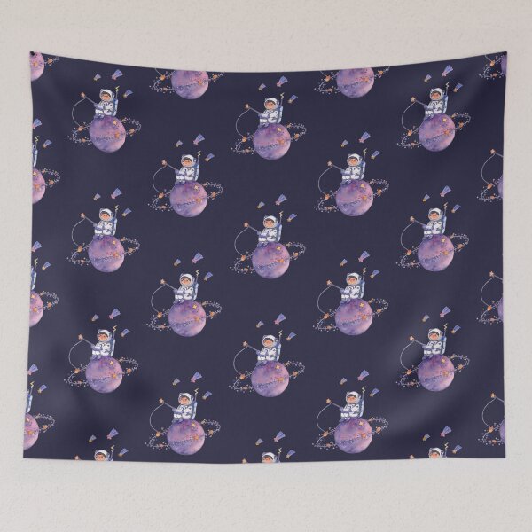 Item preview, Astronaut catching Asteroids on a Star designed and sold by Leafbear Studio.