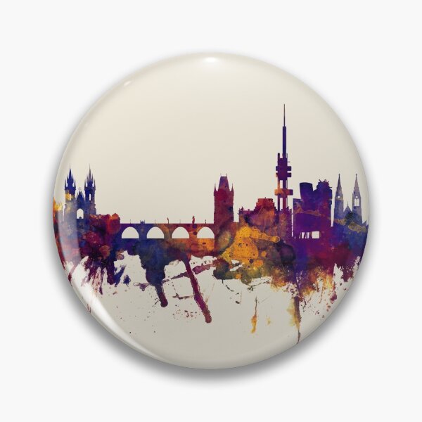 Item preview, Prague (Praha) Czech Republic Skyline designed and sold by ArtPrints.