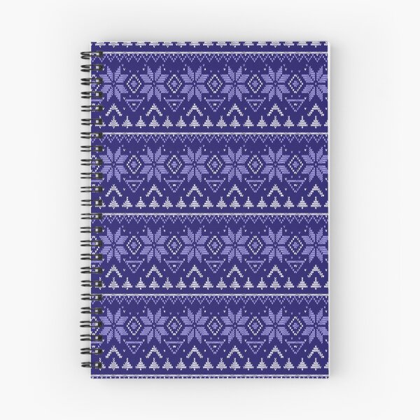 Item preview, Knitted Christmas pattern in blue designed and sold by fuzzyfox.