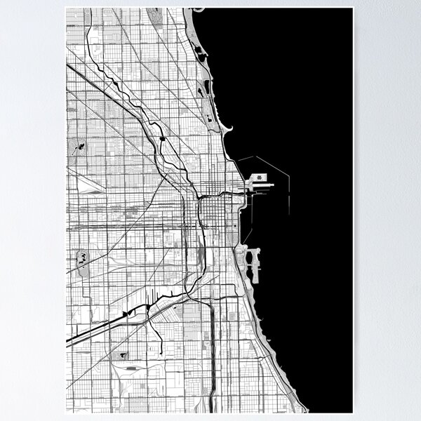 Item preview, Chicago OpenStreetMap Poster designed and sold by Traut1.