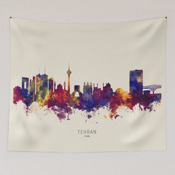 Item preview, Tehran Iran Skyline designed and sold by ArtPrints.