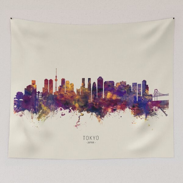 Artikelvorschau, Tokyo Japan Skyline entworfen und verkauft von ArtPrints.