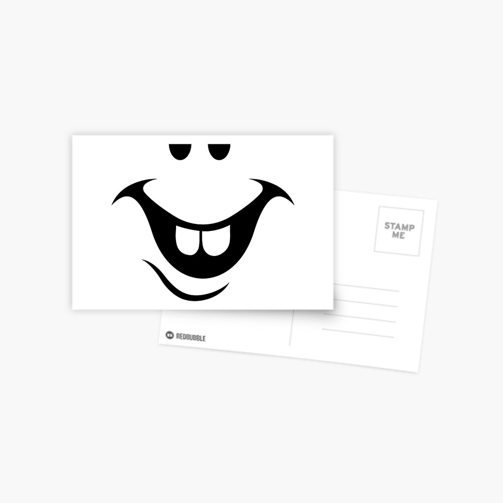 Chill Face Roblox Postcard By Vinesbrenda Redbubble - how to draw chill face roblox