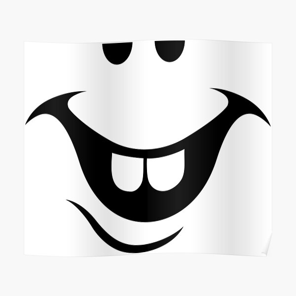 Chill Face Roblox Poster By Vinesbrenda Redbubble - new custom hair face roblox