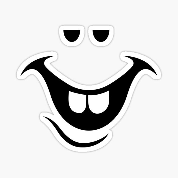 Roblox Smile Stickers Redbubble - cool roblox face decals