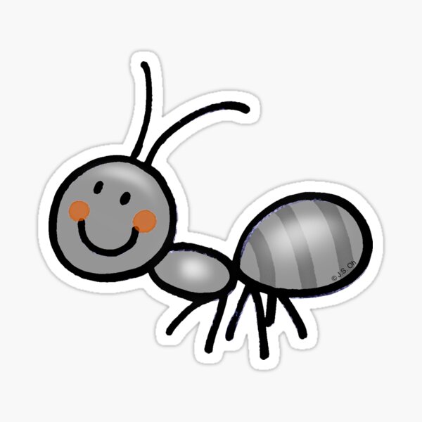 Cute ant cartoon Sticker