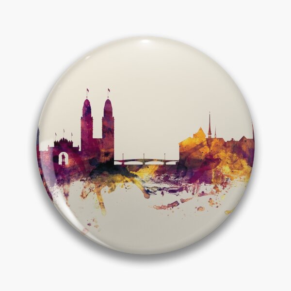 Item preview, Zurich Switzerland Skyline designed and sold by ArtPrints.