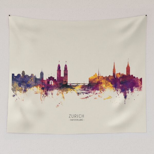 Item preview, Zurich Switzerland Skyline designed and sold by ArtPrints.