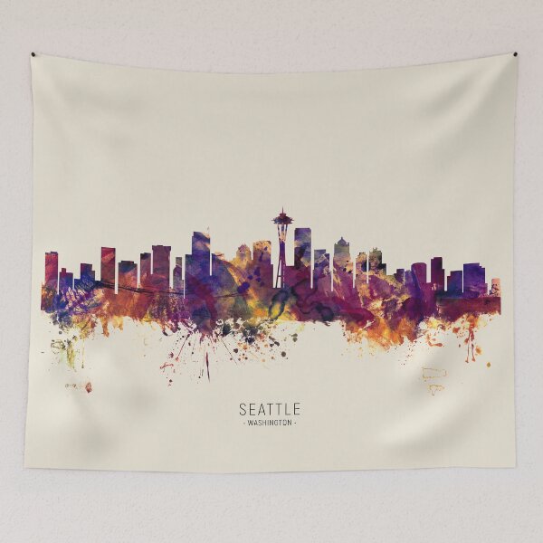 Item preview, Seattle Washington Skyline designed and sold by ArtPrints.