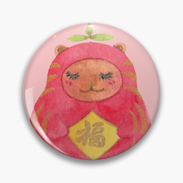Kuma Daruma - Goodluck Bear Pin