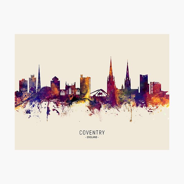 Item preview, Coventry England Skyline designed and sold by ArtPrints.