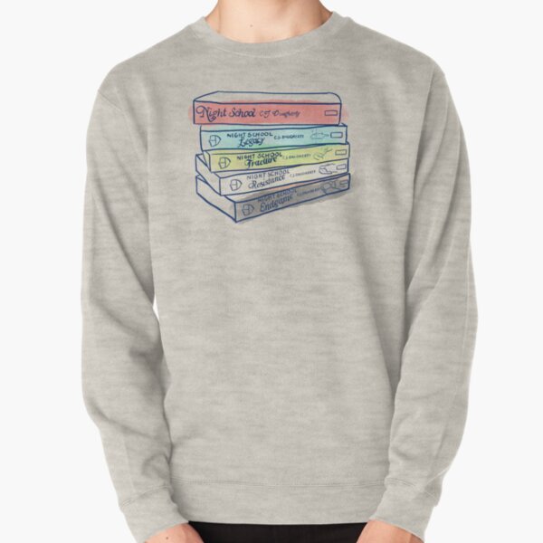 Night School Book Stack Pullover Sweatshirt
