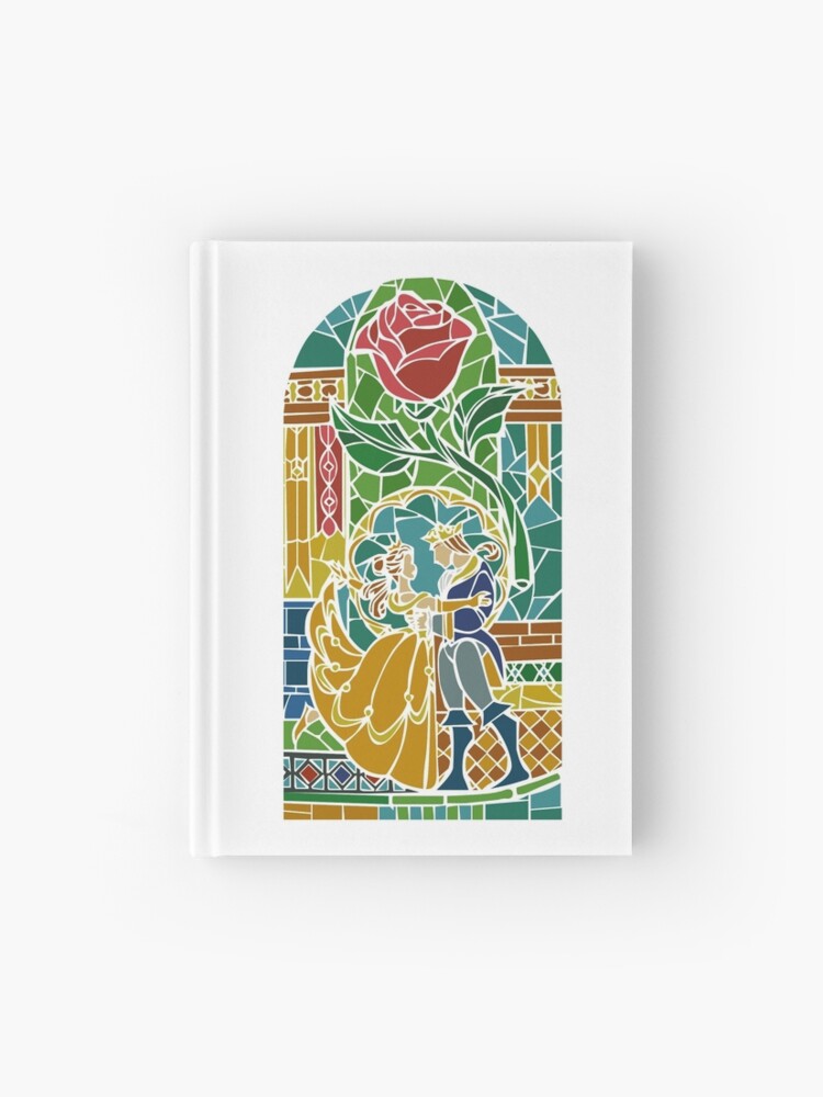 Beauty And The Beast Stained Glass Hardcover Journal By Hogies Redbubble