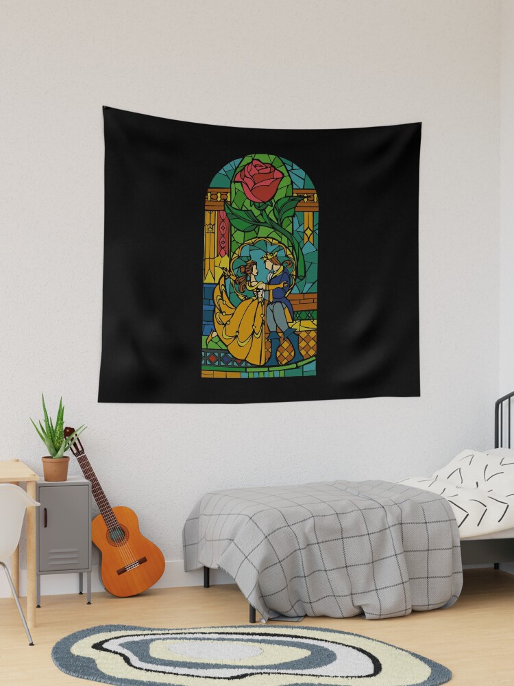 Beauty and the 2025 beast tapestry wall hanging