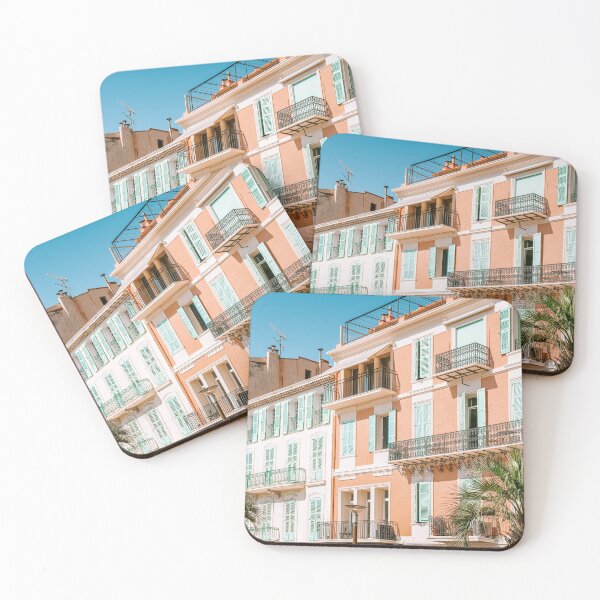 Item preview, Architecture Downtown Cannes City, Cannes Print, French Riviera Houses, Colorful Houses Cannes City France designed and sold by radub85.