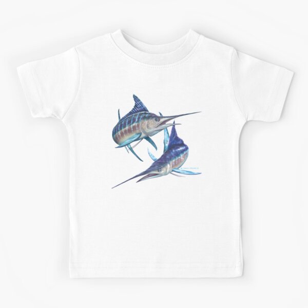 Striped Marlin Kids T-Shirt for Sale by David Pearce
