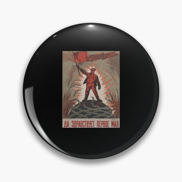 Item preview, Soviet USSR Propaganda Vintage Poster Political May 1st Day Red Communist  designed and sold by TopTeeShop.