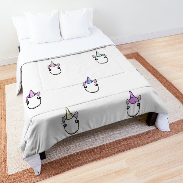 Neon Unicorn Comforter By Theresthisthing Redbubble - roblox adopt me unicorn bedroom
