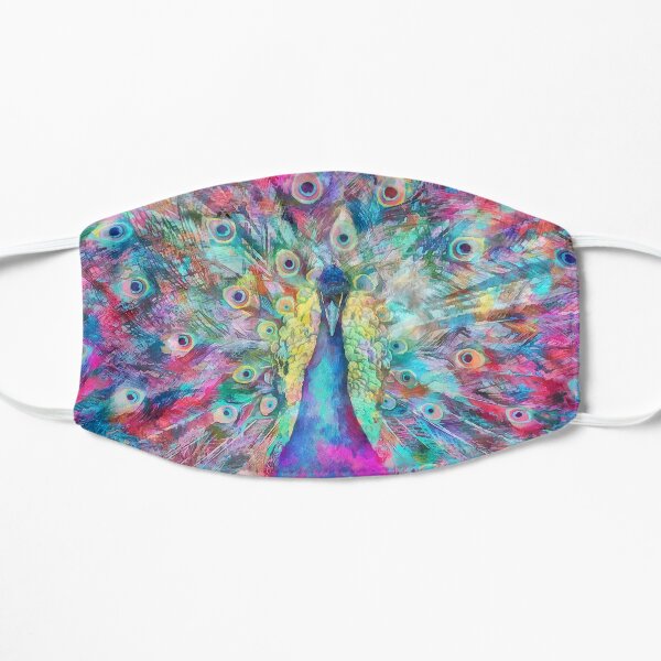 peacock art Flat Mask