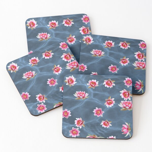 Item preview, Lotus flowers on gray background designed and sold by philippe souvy.
