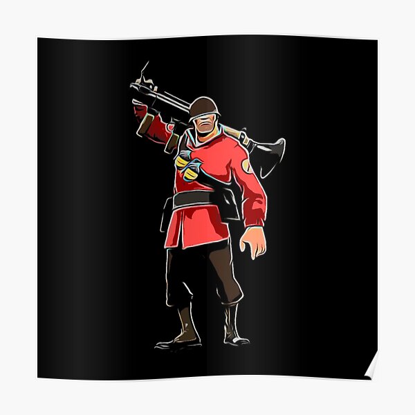 Tf2 Soldier Posters Redbubble - tf2 soldier roblox