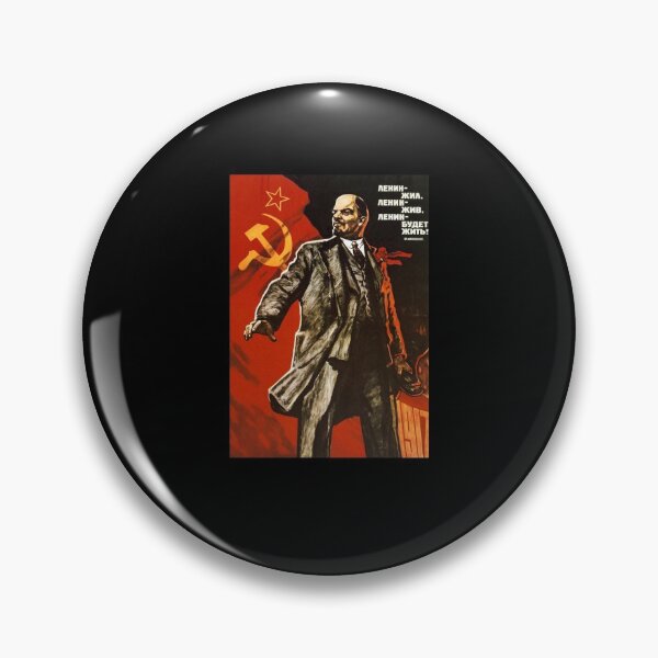 Item preview,  Soviet USSR Propaganda Vintage Poster Soviet Union Propaganda Lenin Lives and Lenin Will GO ON Living! designed and sold by TopTeeShop.