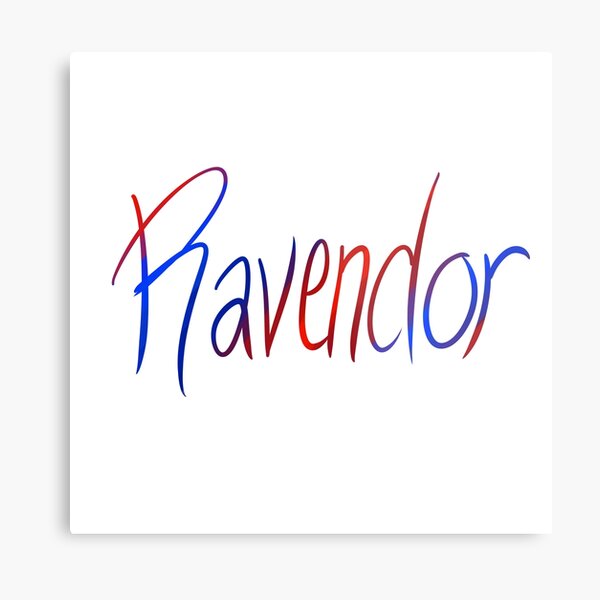 Ravendor Galligraphy Metal Print