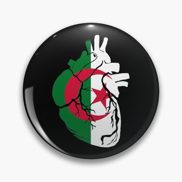 Item preview, Anatomical heart design, Algeria flag designed and sold by BunDesigns.