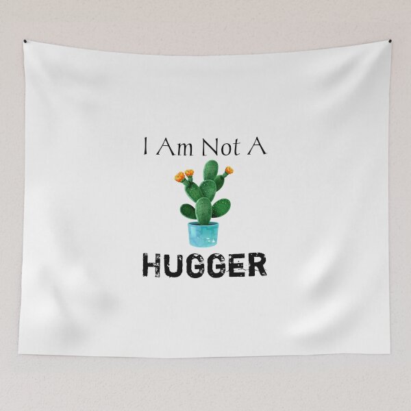 Item preview, I’m not a hugger cactus Classic T-Shirt,hugger T-shirts,Funny cactus t-shirts designed and sold by Essakhi12.