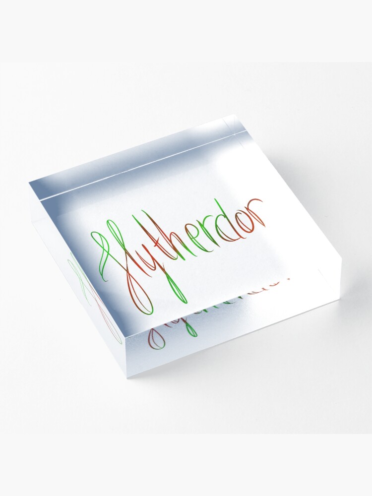 Alternate view of Slytherdor Galligraphy Acrylic Block