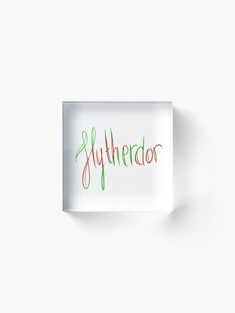 Alternate view of Slytherdor Galligraphy Acrylic Block