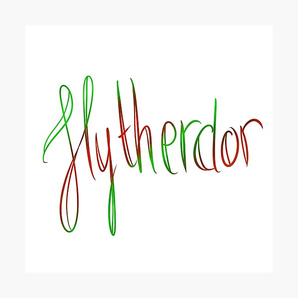 Slytherdor Galligraphy Photographic Print