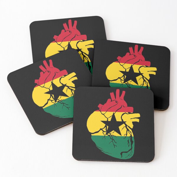 Item preview, Anatomical heart design, Ghana flag designed and sold by BunDesigns.