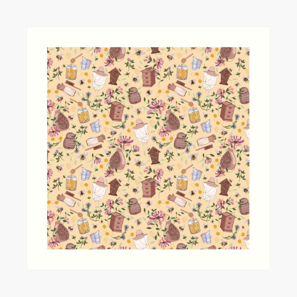 Bee Keeper Pattern Art Print