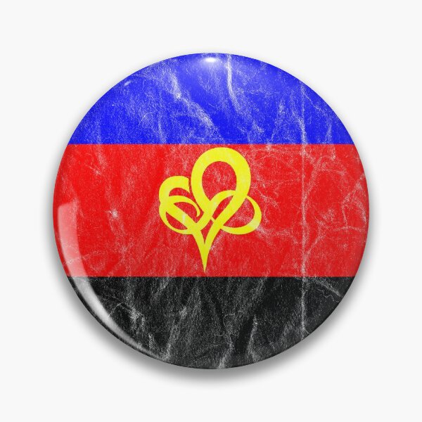 Item preview, Polyfidelity Vintage Poly Pride Flag Infinity Heart designed and sold by Carl's Clothing.