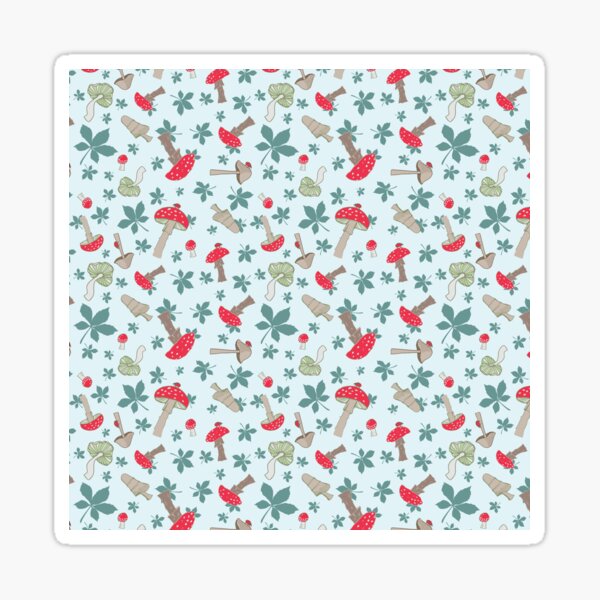 Tiny Toadstools on Mint Sticker