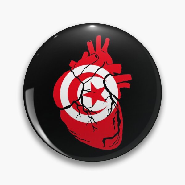 Item preview, Anatomical heart design, Tunisia flag designed and sold by BunDesigns.