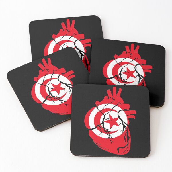 Item preview, Anatomical heart design, Tunisia flag designed and sold by BunDesigns.