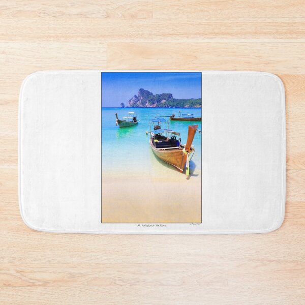 Item preview, Typical Thai longtail boats in Dahlam Bay on Phi Phi Island, Thailand. designed and sold by AndreasPrott.