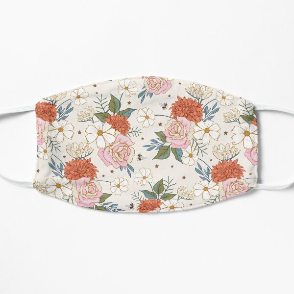 Retro Roses on Ivory Mask