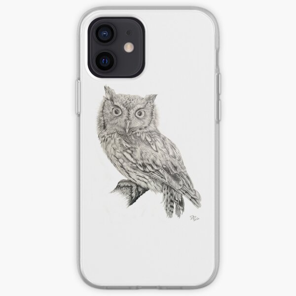 Eastern Screech Owl (Megascops asio), 2012, Pencil iPhone Soft Case