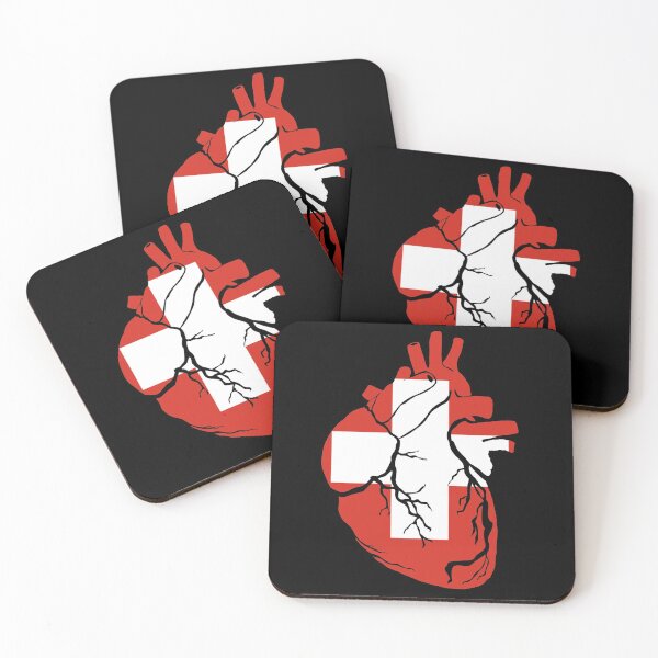 Item preview, Anatomical heart design, Switzerland flag designed and sold by BunDesigns.