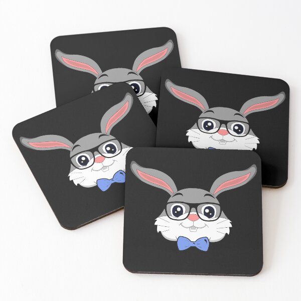 Item preview, Cute bunny glasses bow rabbit animal gift designed and sold by redshirtz.