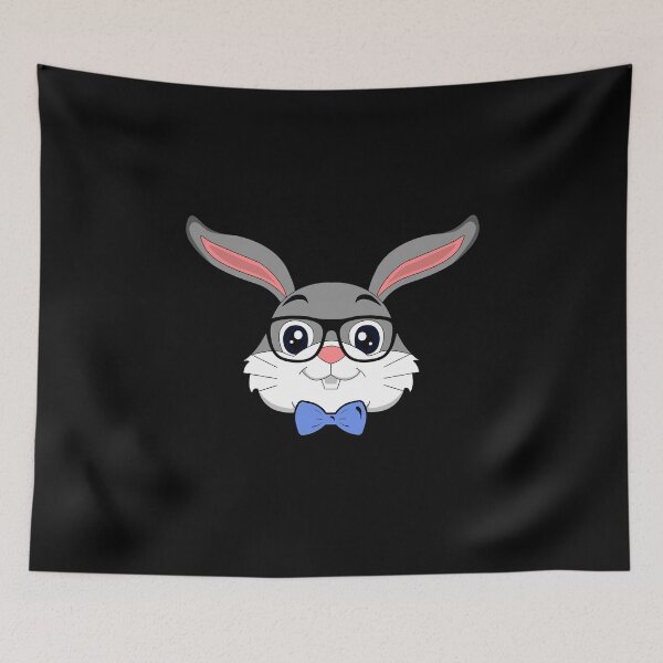 Item preview, Cute bunny glasses bow rabbit animal gift designed and sold by redshirtz.